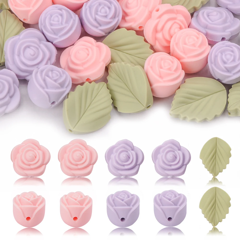 LOFCA 30Pcs Rose Silicone Bead - đánh giá và giá Baby Products List