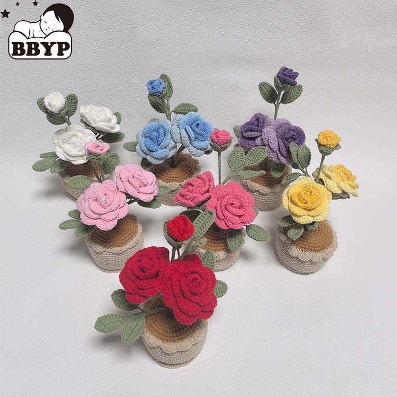 Crochet Flower Plant Vase Crea - đánh giá và giá Baby Products Hamper